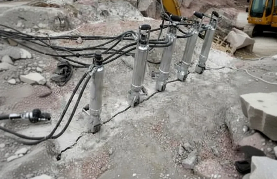 Desmonte de Rochas com Cunhas Hidráulicas